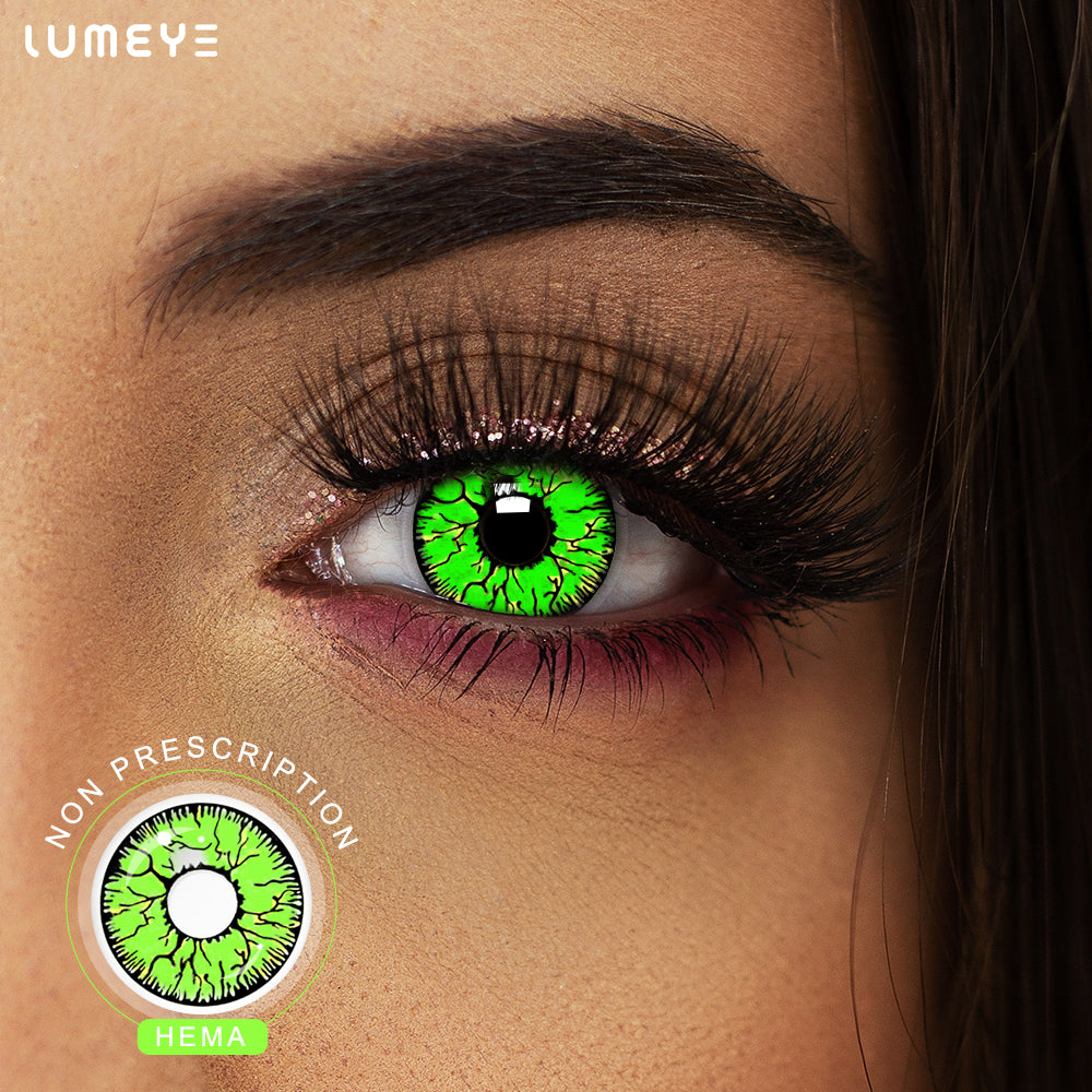 Best COLORED CONTACTS - LUMEYE Fissure Green Colored Contact Lenses - LUMEYE