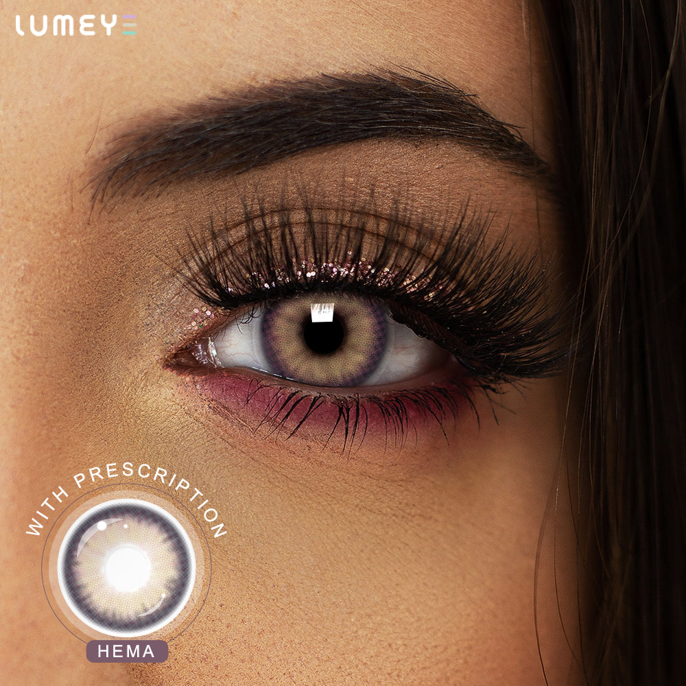 Best COLORED CONTACTS - LUMEYE Cream Purple Colored Contact Lenses - LUMEYE