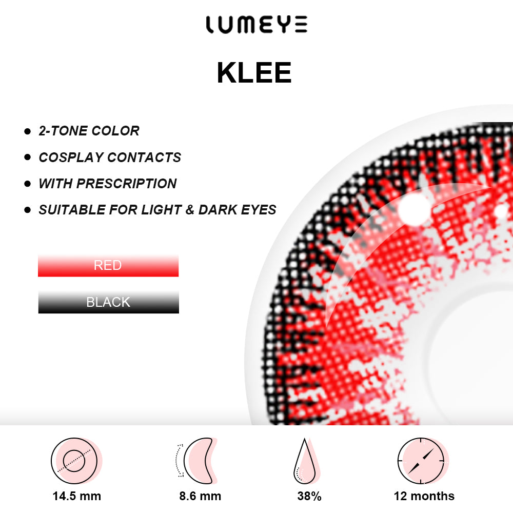 Best COLORED CONTACTS - Genshin Impact - LUMEYE Klee Colored Contact Lenses - LUMEYE