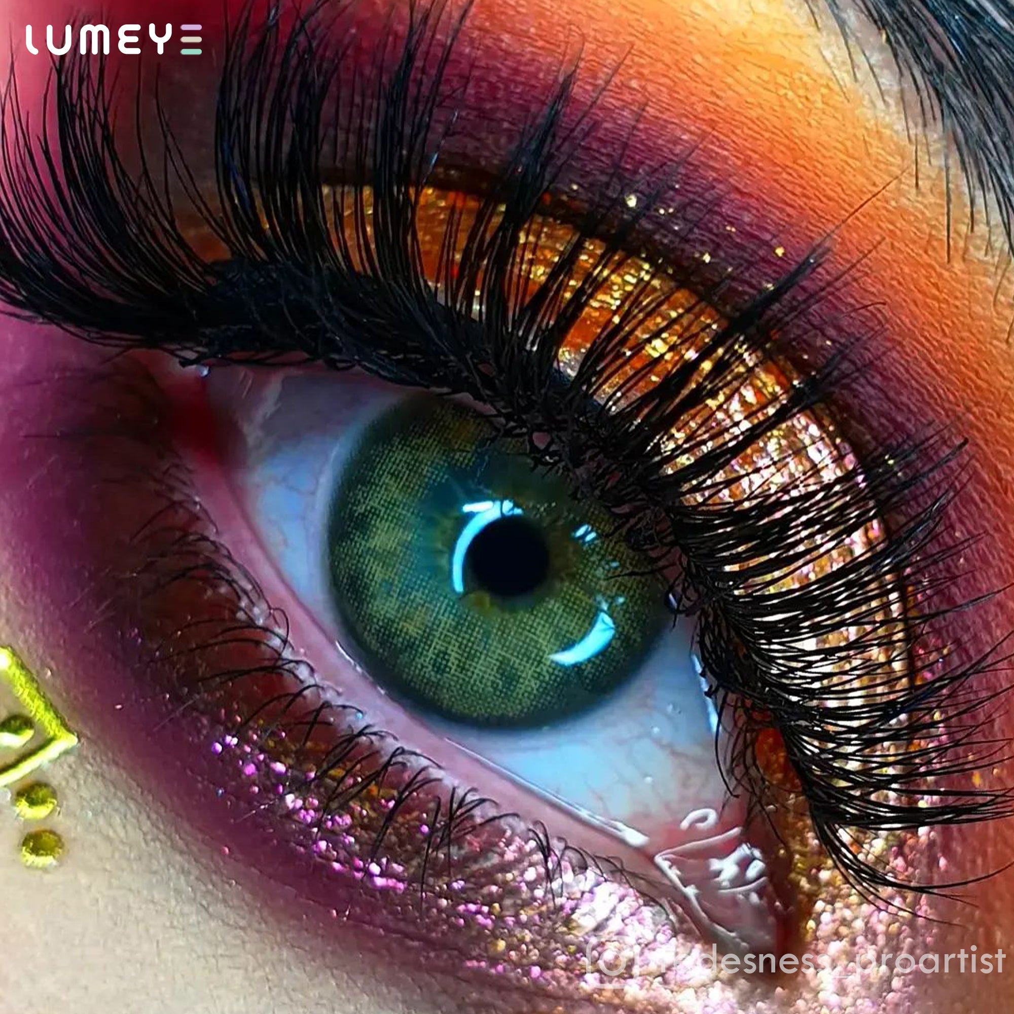 Best COLORED CONTACTS - LUMEYE Rock The Party Handmade Eyelashes - LUMEYE