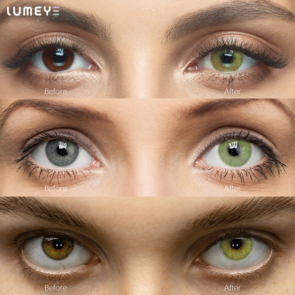 Best COLORED CONTACTS - LUMEYE Polar Lights Yellow-Green Colored Contact Lenses - LUMEYE