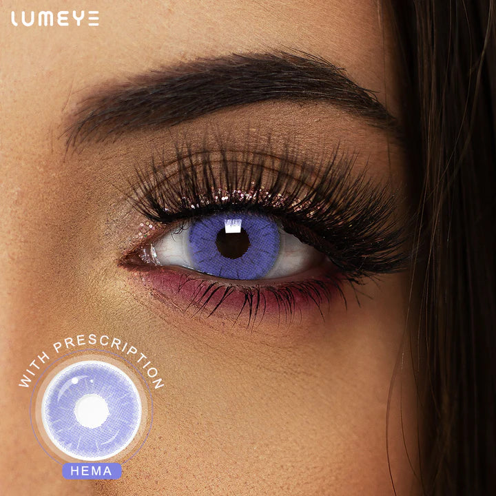 Best COLORED CONTACTS - LUMEYE Mercury Purple Colored Contact Lenses - LUMEYE