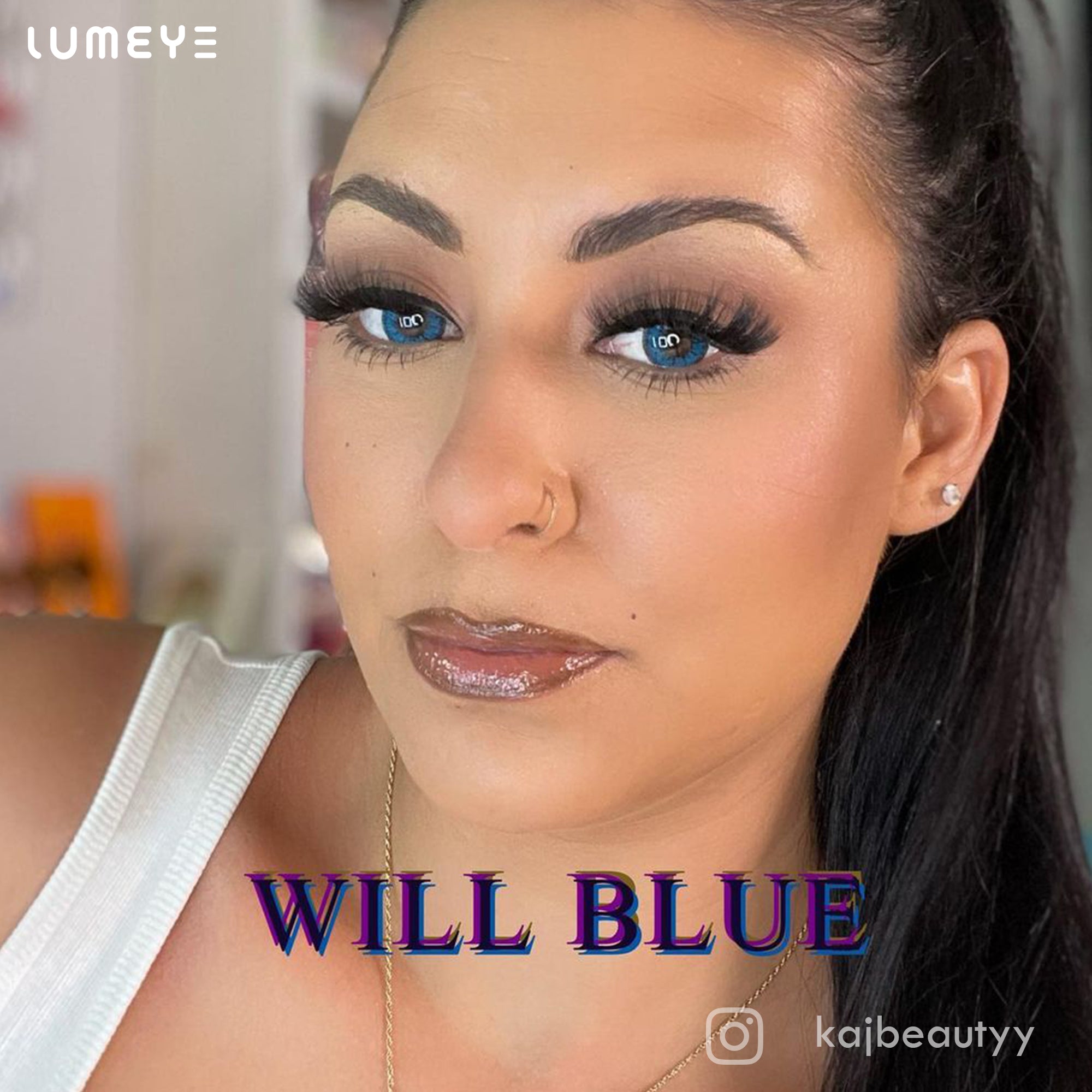 Best COLORED CONTACTS - LUMEYE Will Blue Colored Contact Lenses - LUMEYE
