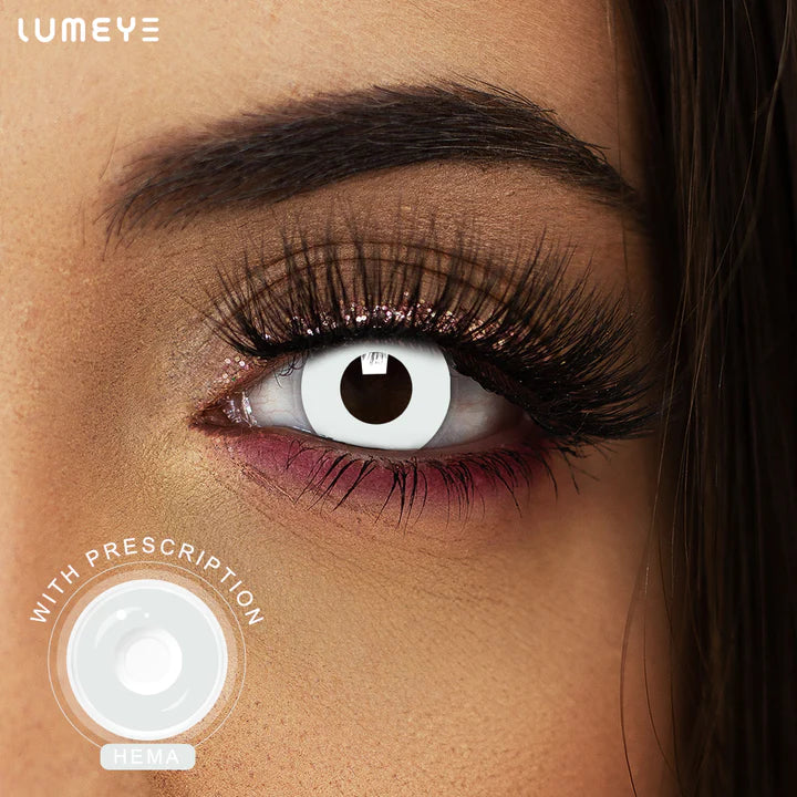 Best COLORED CONTACTS - LUMEYE Zombie Curse White Colored Contact Lenses - LUMEYE