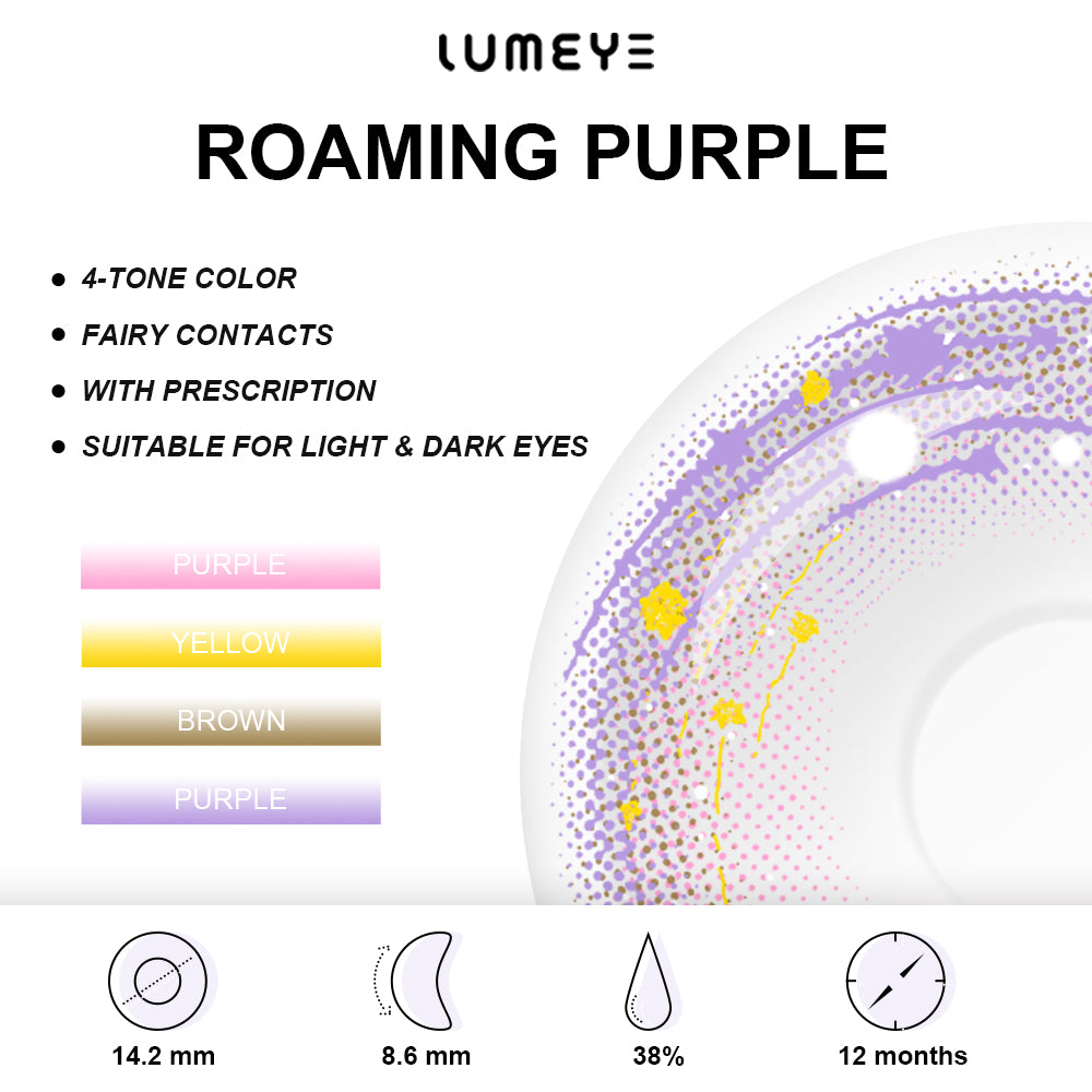 Best COLORED CONTACTS - LUMEYE Roaming Purple Colored Contact Lenses - LUMEYE