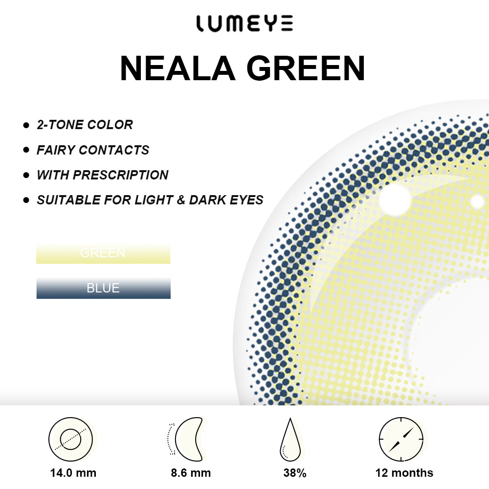 Best COLORED CONTACTS - LUMEYE Neala Green Colored Contact Lenses - LUMEYE